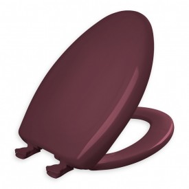 Berry colored plastic Bemis toilet seat